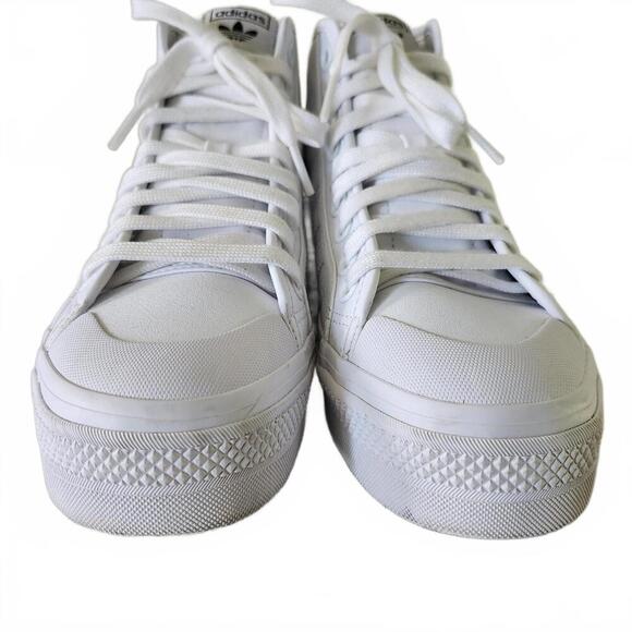 Adidas Nizza Platform Mid White Women's Sneakers Size 8 - Picture 3 of 10